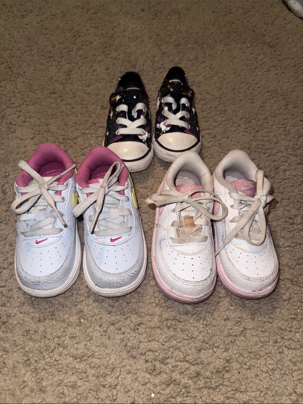 Nike/Converse size 7c toddler sneaker bundle